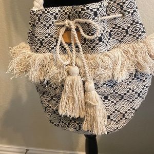 Bohemian drawstring bag made in India